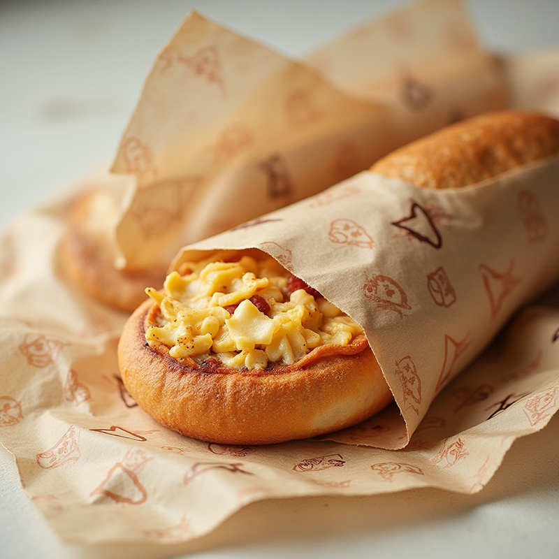 Food wrapping paper product sample
