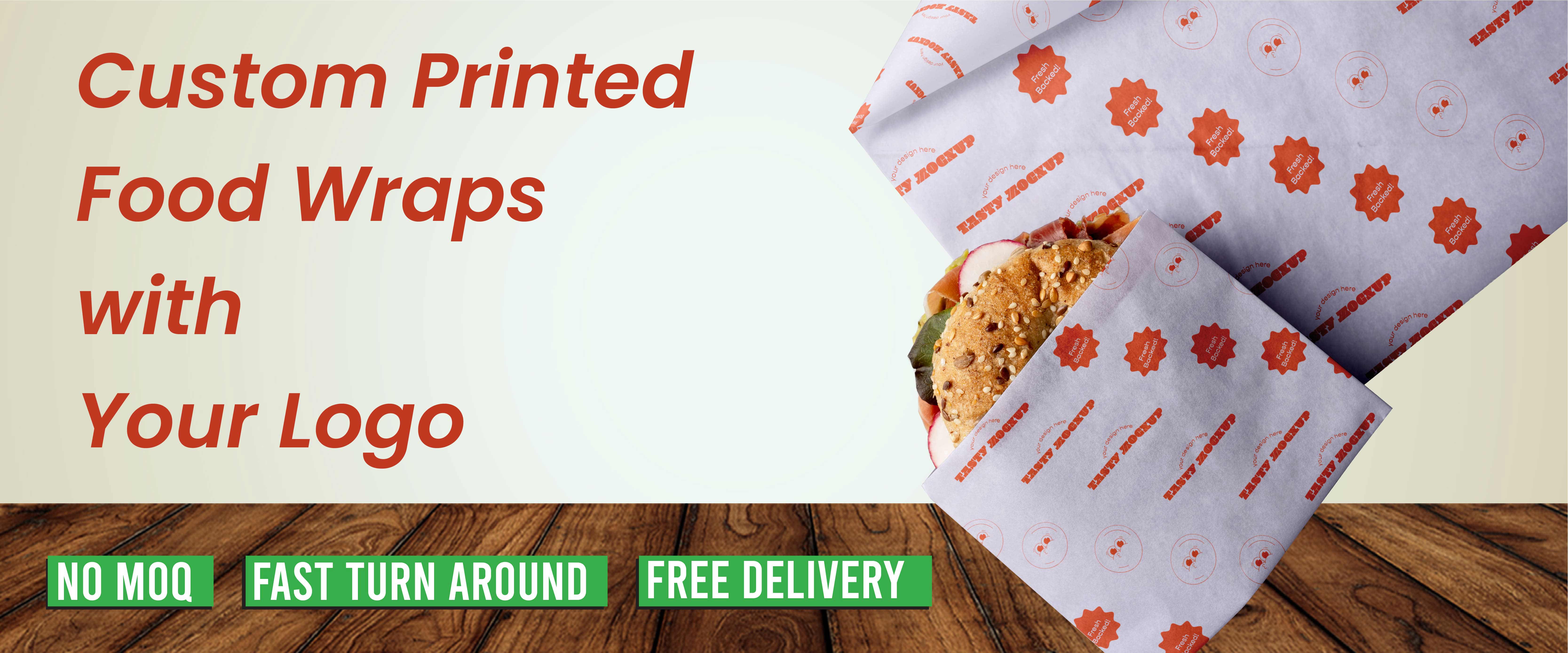 Deli Paper banner showcasing custom printed wrapping paper products
